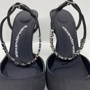 【関税込み】alexander wang 'Delphine' pumps ALEXANDER WANG Delphine crystal-embellished mesh pumps | NET
